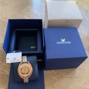 Swarovski Rose Gold and Cream Watch